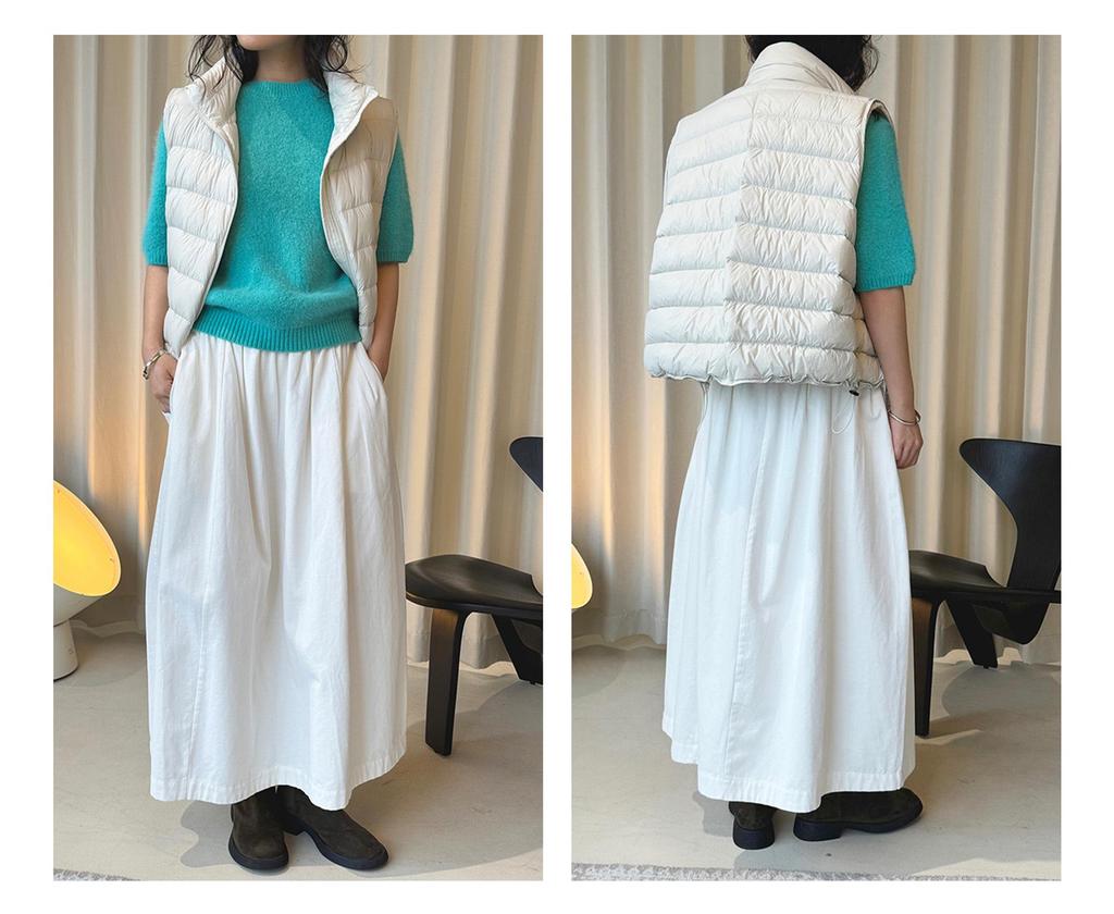 Louvre Korean Style High Waist Buttoned Elastic 3D Slimming Long Skirt - Women's Casual Spring Collection