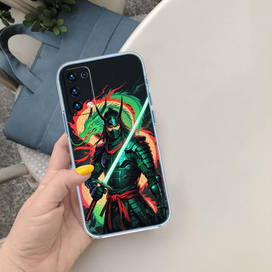 PP41 Japanische Samurai-Maske Handyhülle für Motorola Moto Edge 20 30 40 50 S30 Fusion Ultra Pro Neo Lite + G200 G23