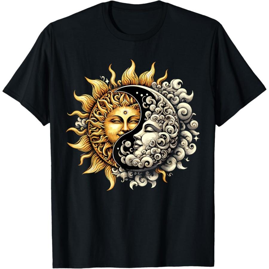 Sun and Moon Yin Yang T-Shirt(1) S