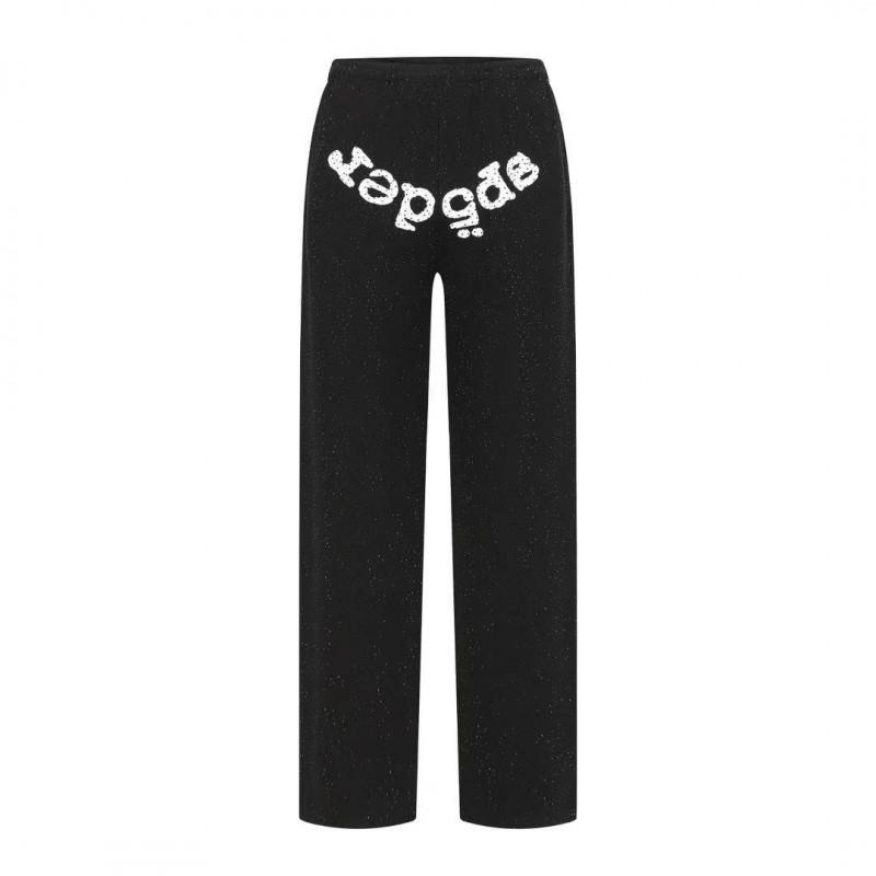 25FW SP555555 Hoodie Set Tree Embroidered Rhinestone Sweatshirt Joggers Streetwear