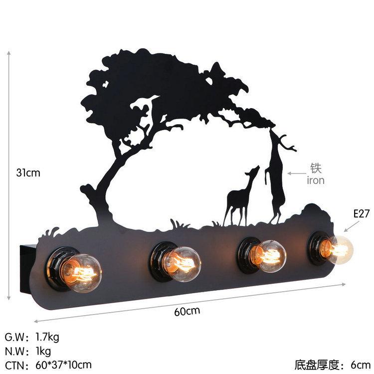 Retro Loft Style Iron Black Rural Industrial Wall Lamp Wall Sconce Light Fixtures Porch Hallway