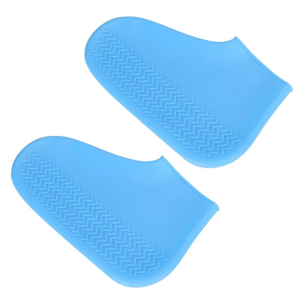 Silicone Waterproof Shoes Cover Outdoor Activity Reusable Non slip Shoes Protector Blue(Blue M)