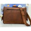 Men Genuine Brownish Leather Vintage Laptop Messenger Briefcase Bag Satchel