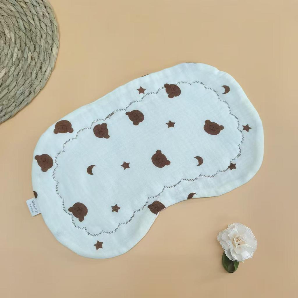 Oreiller pour bébé double face en forme de nuage, pour nouveau-né 0-6 mois, avec housse supplémentaire en coton et gaze.