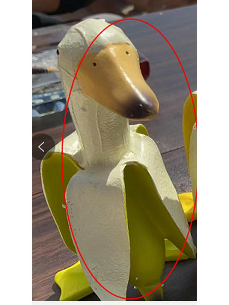 

Забавный милый мультяшный утенок банан смоляное украшение - креативный дом или подарок на день рождения