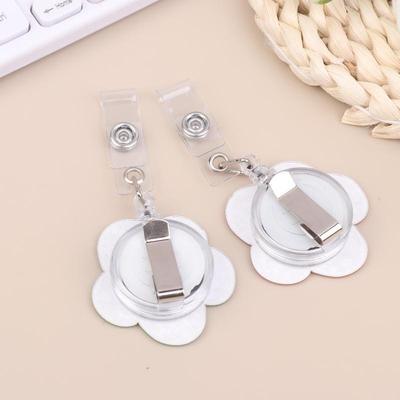 Cute Flower Retractable Badge Reel Chest Card Easy Pull Buckle For Nurse Doctor Student Id Card Holder Office School Supplies