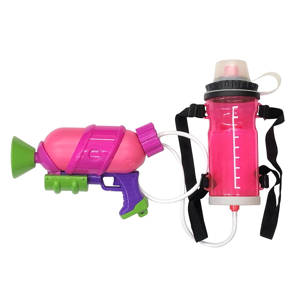 Splattershot with neon tank capacity water water gun tank, pink, 1500cc, water, pistol,