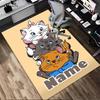 Personalized Name Cat Love Living Room Non-Slip Area Rug Soft Carpet for Bedroom Kids Playroom Sofa Office Home Decor Doormat