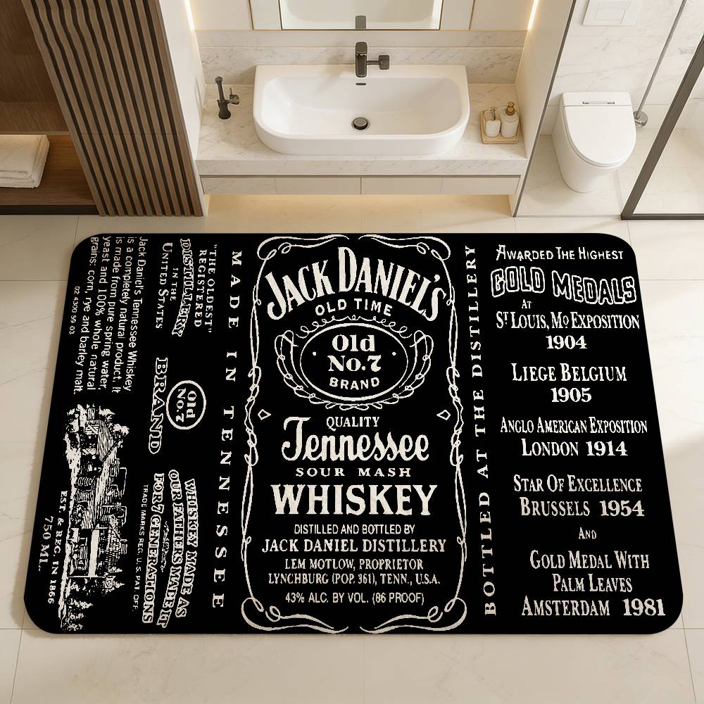 J-Jack D-Daniels LOGO Vloerkleed Scandinavische Stijl Huis Deurmat Badkamer-Toilet Matten Slaapkamer Hotel Decor Mat