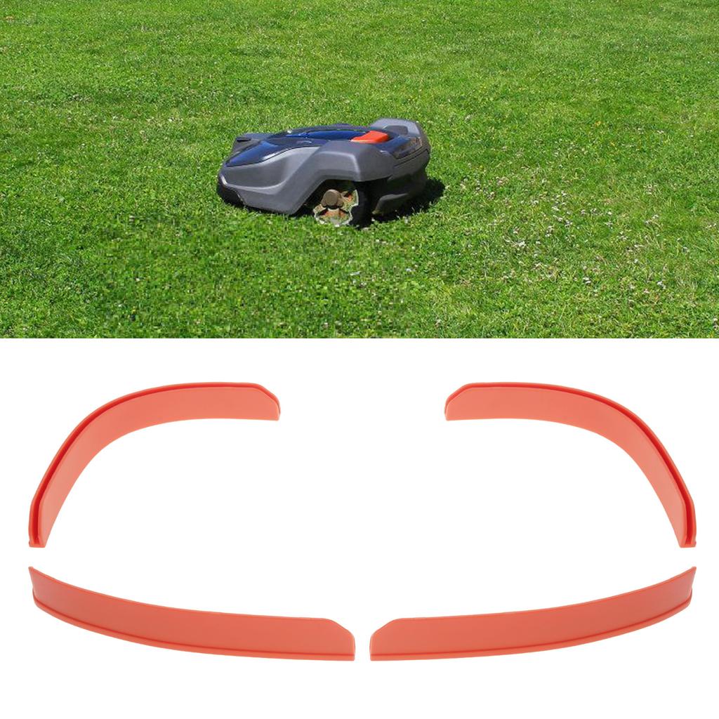 4PCS Edge Guards For Robotic Lawn Mowers Durable Weatherproof Bumper Protectors No Tools Installation Needed
