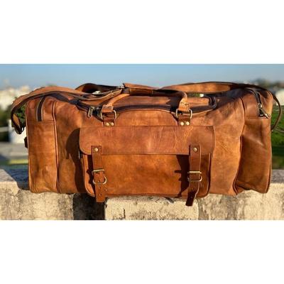 Bag Official Leather Duffle Travel Men Luggage Gym Vintage Weekend Overnight