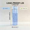 1PC Blue Wave Line Horizontal Stripes 750ml Color Plastic Sports Water Bottle Leakproof Flip Straw Lid Suitable for Sports Office Home Use