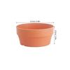 6Pcs Imitation Clay Flowerpot Round Plastic Basin with Drainage Hole Succulent Planter Indoor Outdoor Balcony Desk Garden