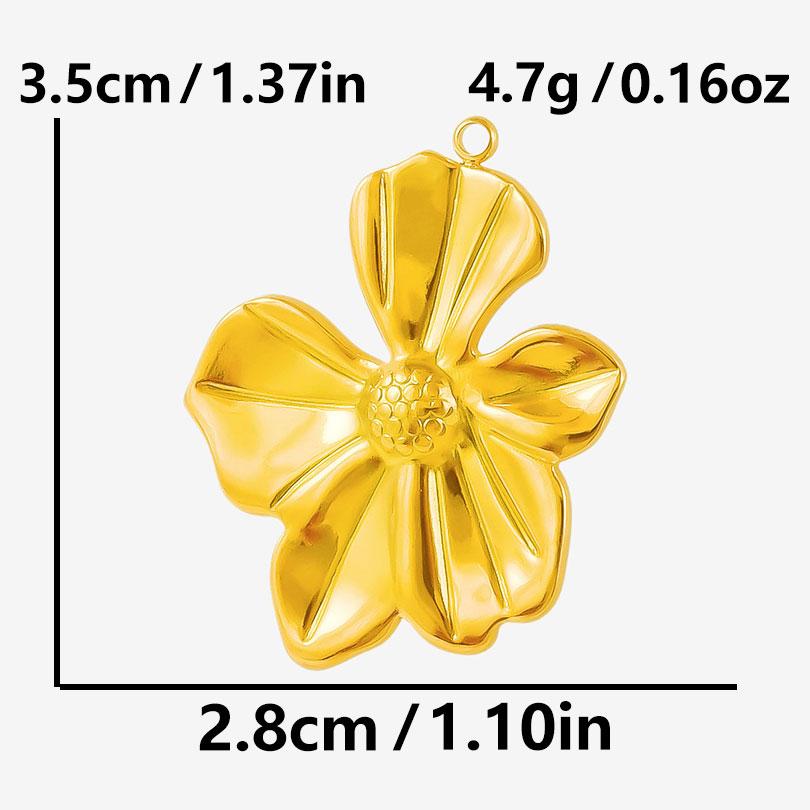 6pcs PVD Real Gold Plated Cherry Strawberry Flower Pendant Stainless Steel Charms For Jewelry Making Bulk Plant Charm Materials