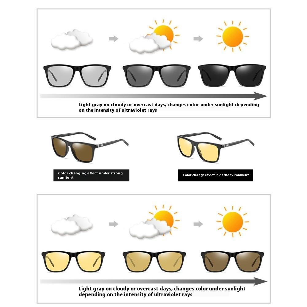 aoron Tag und Nacht Herren- und Damen-Polarisationssonnenbrillen Sonnenbrillen Farbwechselnde Brillen Nachtsichtbrillen