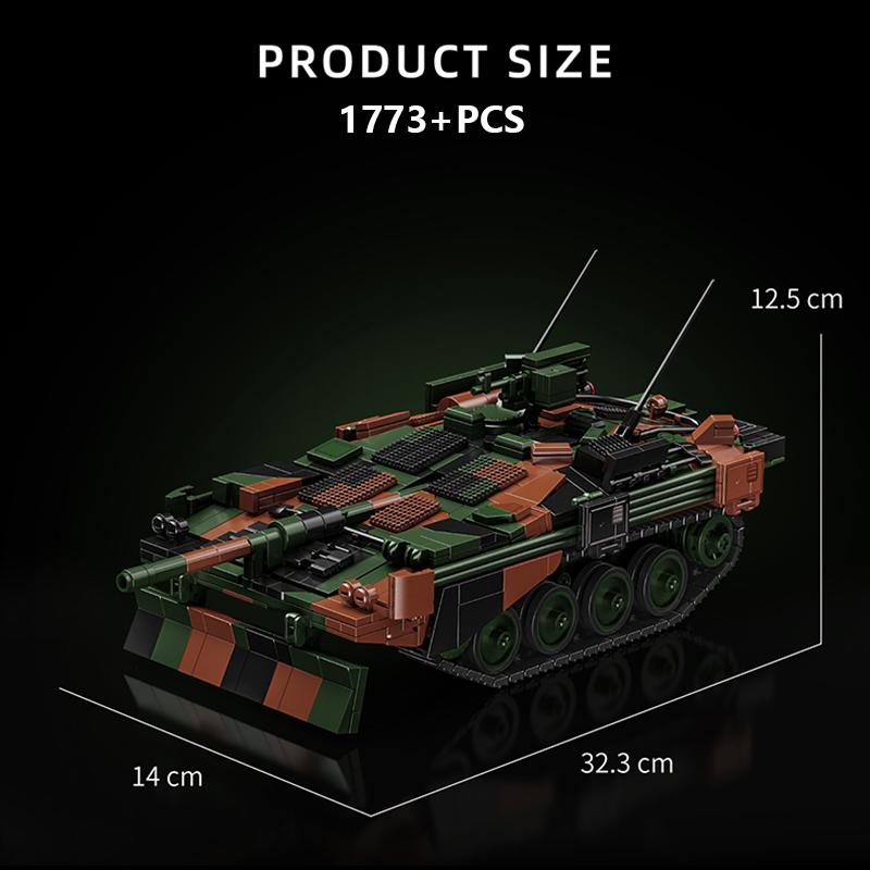 Heavy Tank Destroyer Armored Vehicle Building Blocks Model Kit DIY Bricks Collection Educational Toy Gift For Children Boys