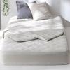 Cooling Fitted Sheet with Integrated Box Single Cool Summer Bedding Sheet, Size, BXP-NPEPS5-S, Greige,