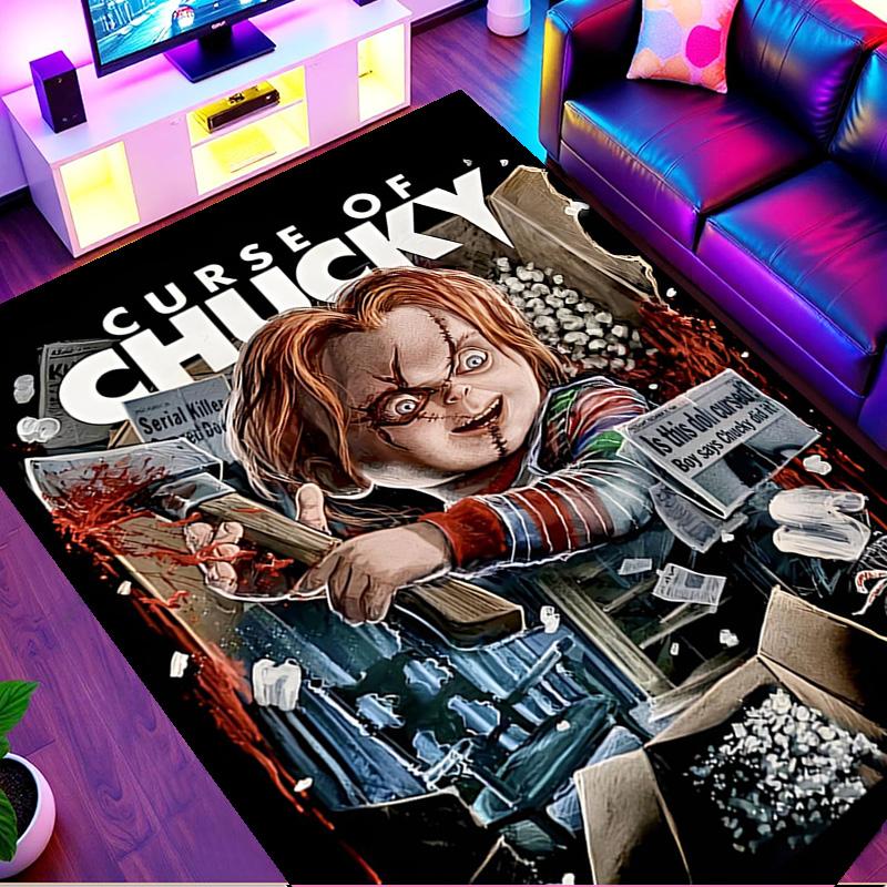 Bride of Chucky Print Rug, Washable Floor Carpet, For Entryway Dorm Laundry Room Office Study, Home Decor Birthday Christmas Gift