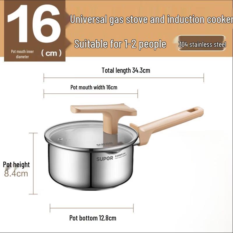 SUPOR 304 Stainless Steel Multi-Purpose Saucepan