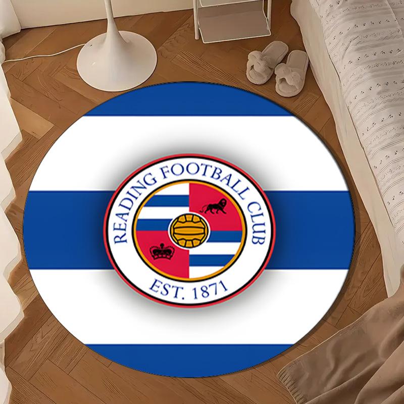 Football Reading Crest Round mat Home Decor, Chair rug For livingroom,Bedroom, doormat home decor Birthday Gift Christmas Gifts