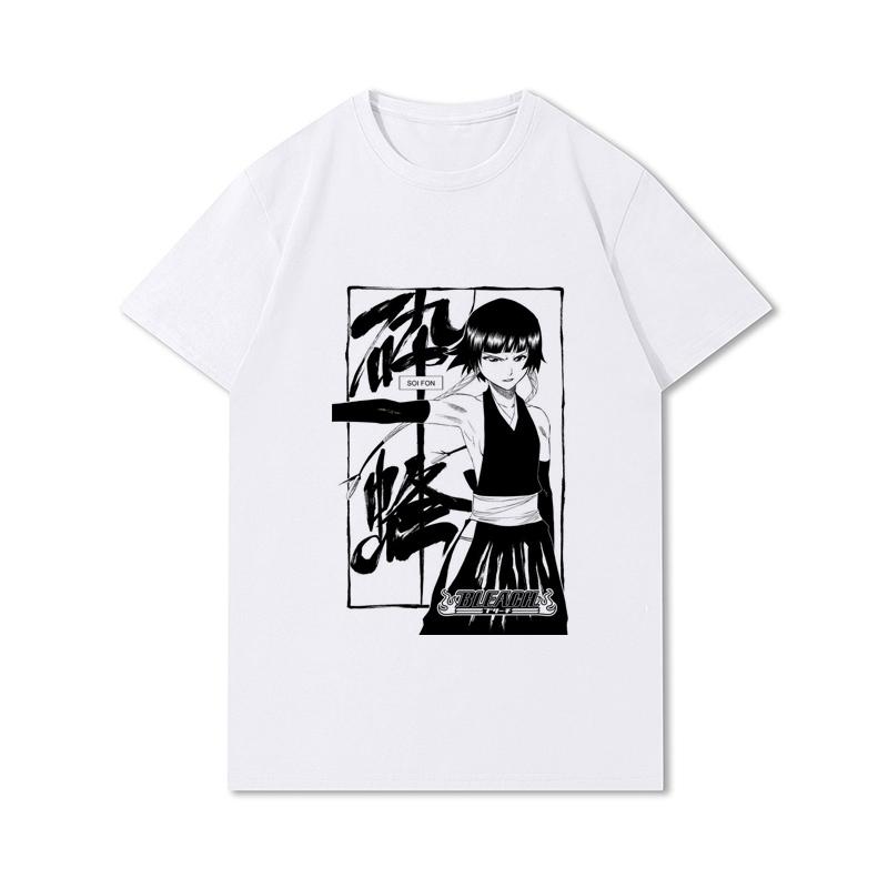 Plus Size BLEACH Kurosaki Ichigo Men T-Shirt Harajuku Cool Hip Hop Cotton T Shirts Casual Funny Tops Tees