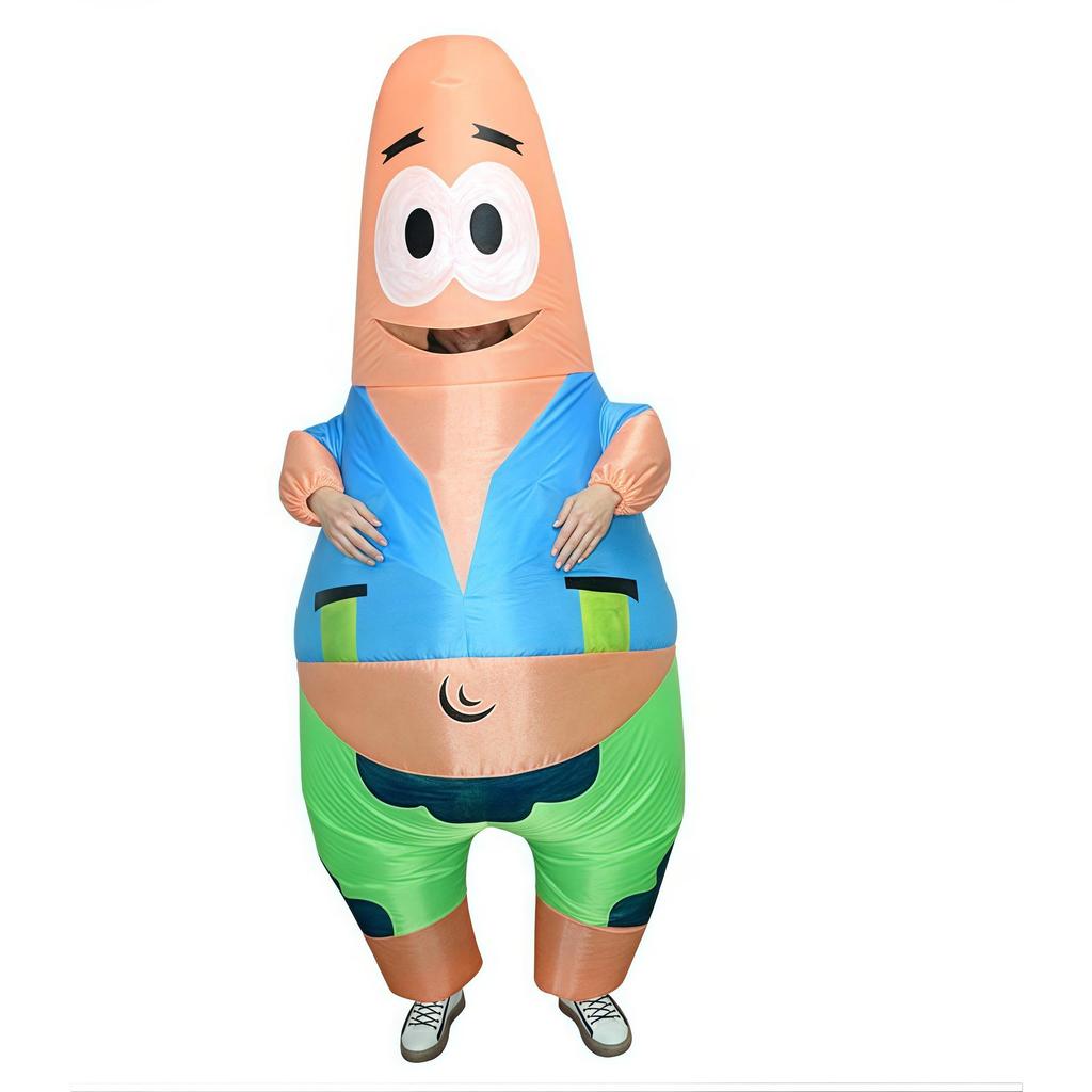 Cross-Border Cartoon Inflatable Costumes: Yellow Duck & Patrick Star for Party Pranks & Performances