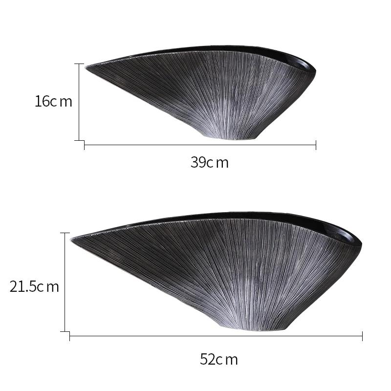 Creative Nordic style Resin vase modern abstract Fan-shaped vase Decoration crafts Home Decorations Dried flowers
