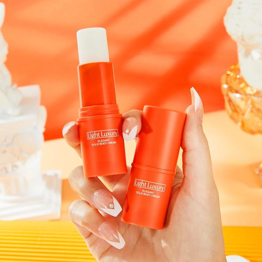 3 Piezas Naranja Perfume Sólido Portátil Fragancias Mujeres Hombres Bálsamo Sólido Suave Aroma Duradero Desodorante Fragancia Perfume Corporal