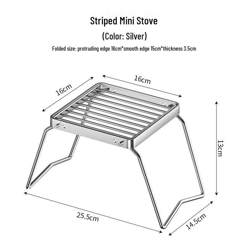 Portable Stainless Steel Folding BBQ Grill & Griddle Stand