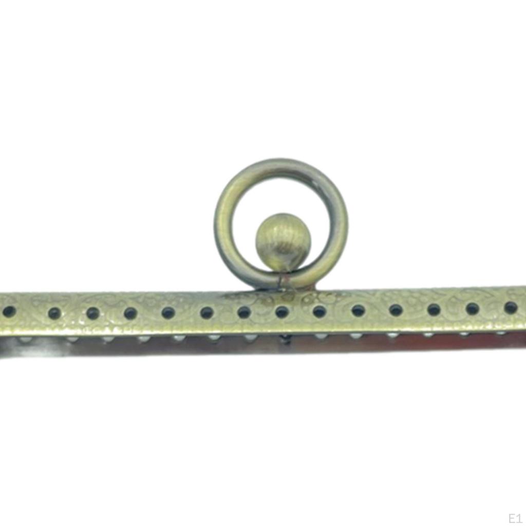Embossed Metal Bag Handles Sewing Brackets Purse Frame Clasp Luggage Hardware DIY Accessory