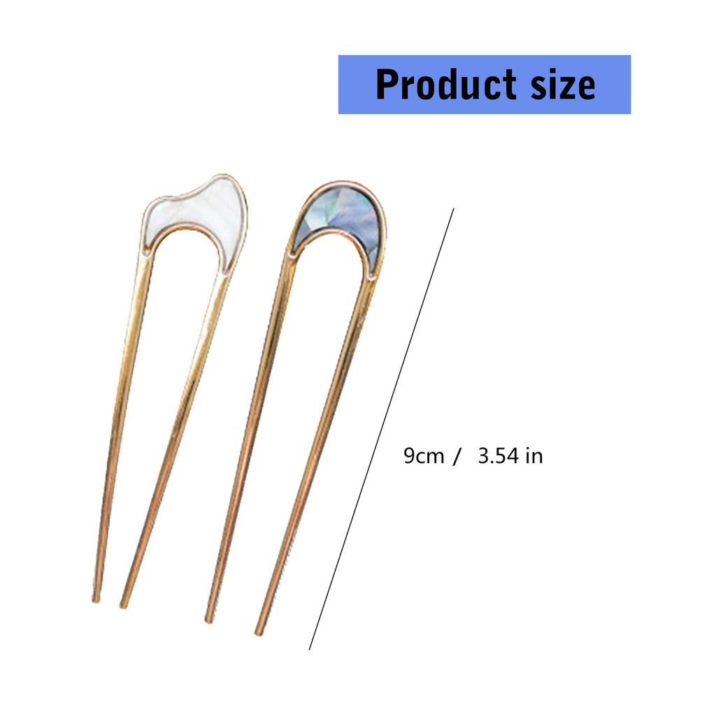 2pcs Metal Hair Accessory for Hairstyle Fixes Barrette Chignon Hairpins Long Hair Accessory Hairstyling Accessories