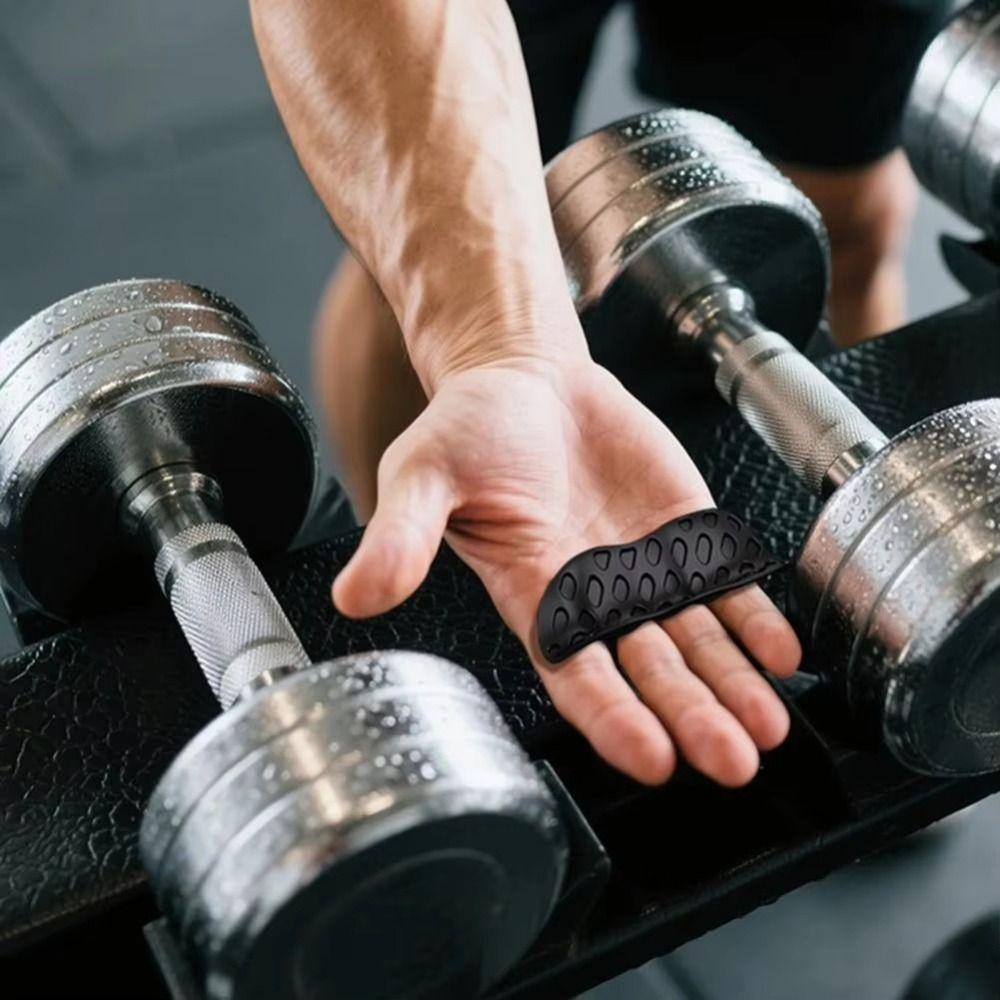1 Pair Anti-slip Workout Gym Gloves Ergonomic Silicone Palm Grips Weight Lifting Grips  Build Muscle