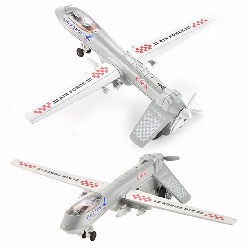 

Модель ВВС США из литого металла с откатным механизмом, музыкой и светом для детей Size:27*20*5cm серый