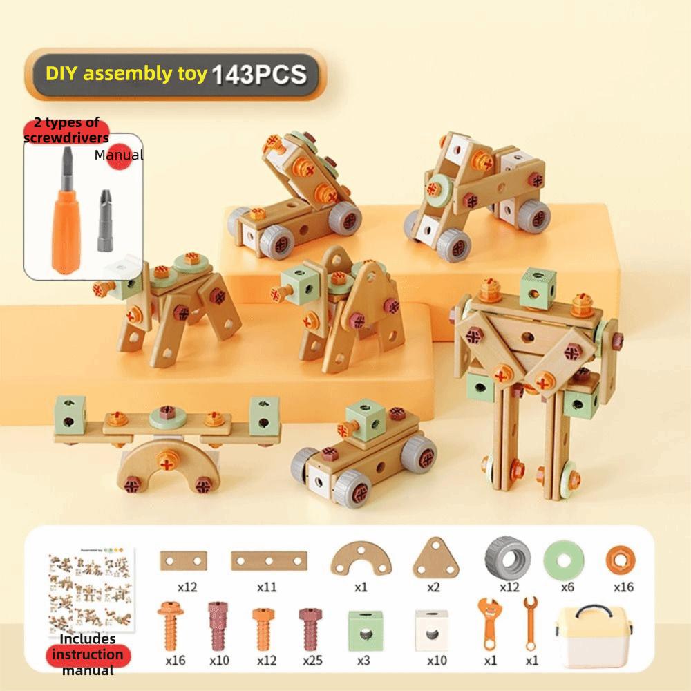 59/100/143Pcs Plastic Play House Assembly Toy Children's Educational Assembling Model  Boy and Girl