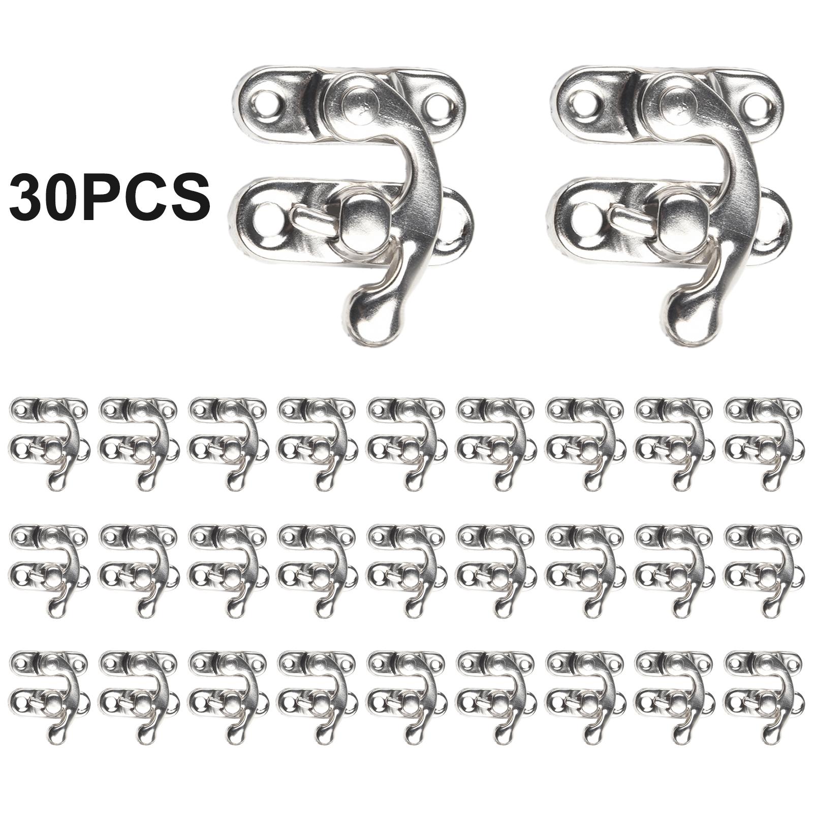 

Классический старинный латунный навесной замок с крючком для шкатулки для драгоценностей, упаковка из 30 шт. серебряный