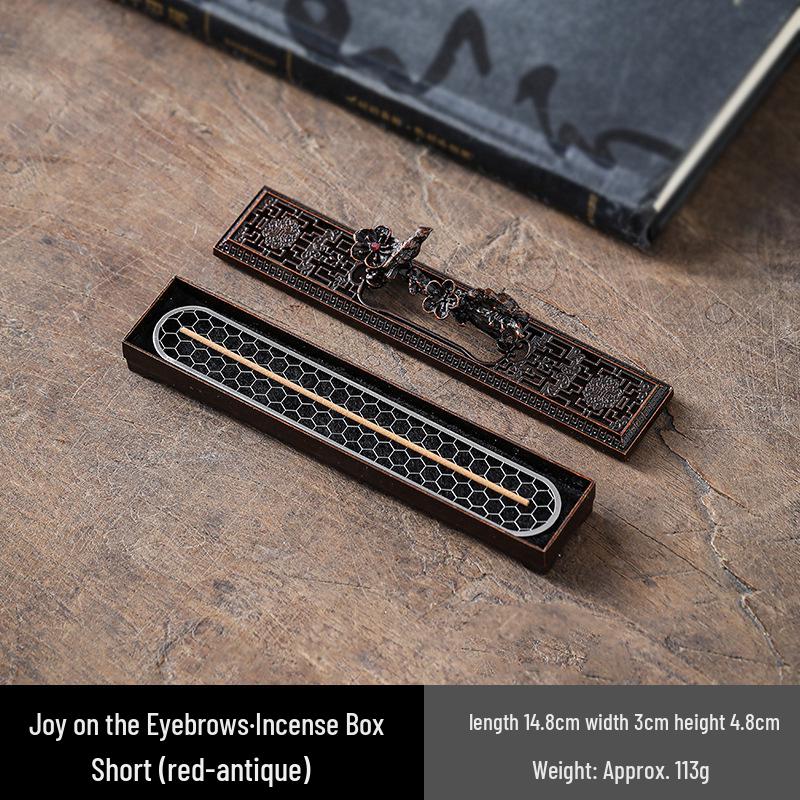 Zinc Alloy Sandalwood Incense Holder: Creative Fireproof Box for Indoor Use