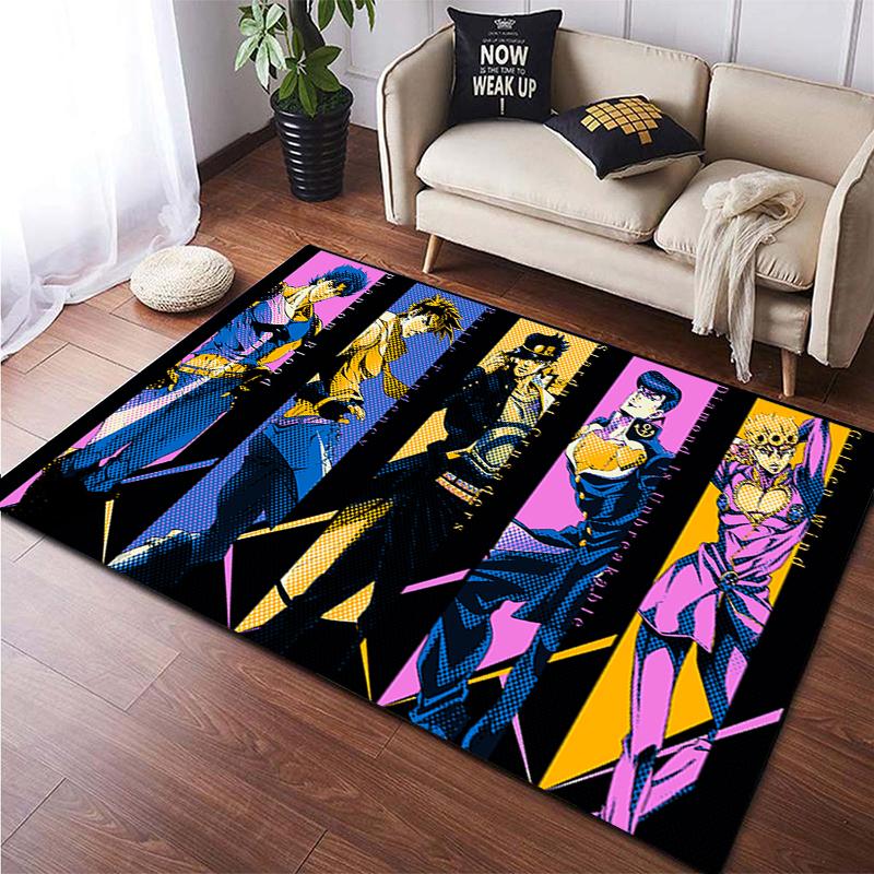 Jojo's Bizarre Adventure Carpet for Living room,Non Slip BATHROOM mat,Portable Lightweight Picnic Mat,bedroom Decor Rug