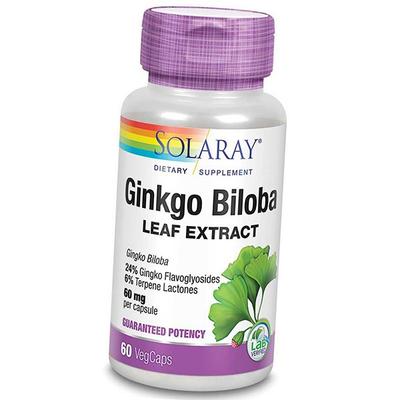 Εκχύλισμα Φύλλων Ginkgo Biloba, Ginkgo Biloba Leaf Extract, 60vegcaps (71411028)