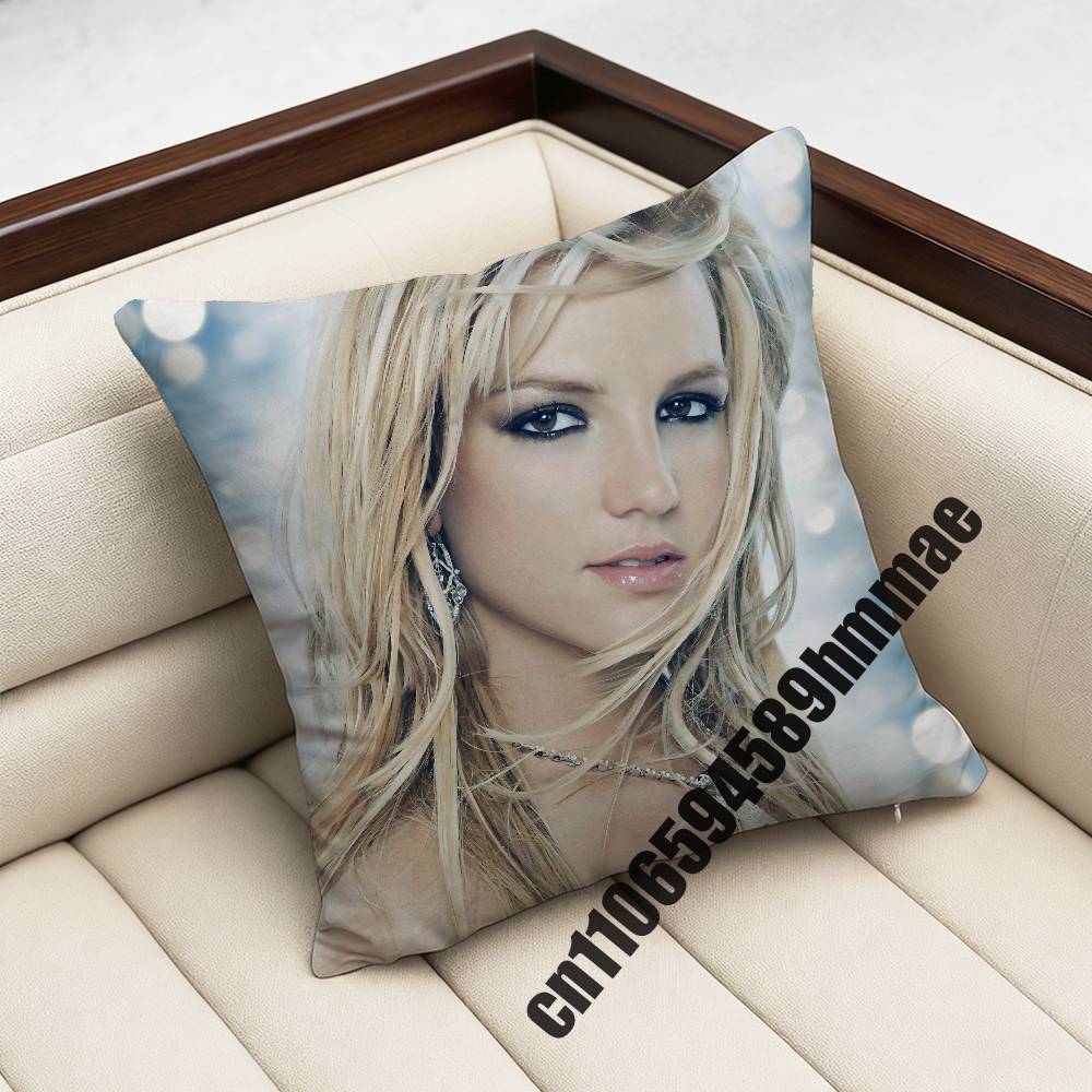 For American Singer B-Britney Spears Throw Pillow Case Sham 45X45Cm 35X35Cm Square Bedroom Pillowcase Cushion Cover