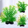 1PCS Aquarium Decor Set - Vibrant Green Plastic Plant Ornaments - Fish Tanks, Durable Pvc Material 15cm/5.9inch