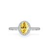 D Color Moissanite Ring Women's S925 Sterling Silver 1 Carat Egg-shaped Yellow Dove Egg Moissanite Ring Wedding Ring Proposal Diamond Ring