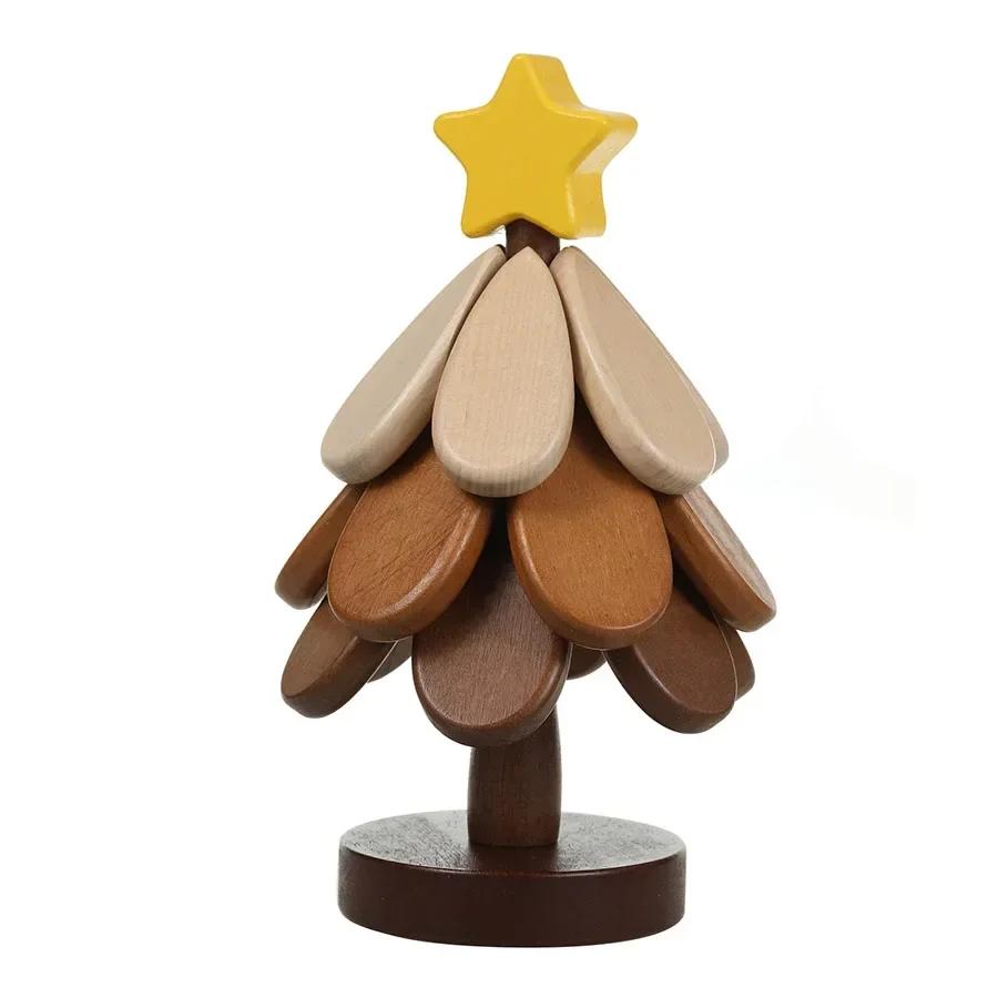 Christmas Tree Wooden Insulation Mat – Heat-Resistant Pot Mat for Dining Table & Holiday Home Decor