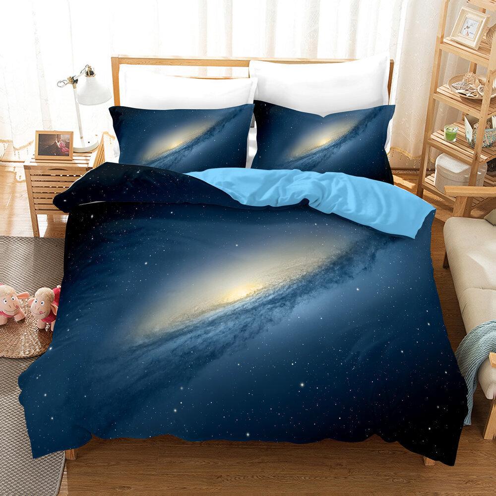 Thickened And Sanded, Three-Piece Quilt Cover Printing 3D Digital