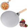 10 inch stainless steel wooden handle pizza shovel Round heat-resistant wooden handle large round shovel  Baking pastry tools