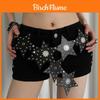 Retro American Y2k Punk Star Rivet Waist Belt With Smooth Buckle For Women