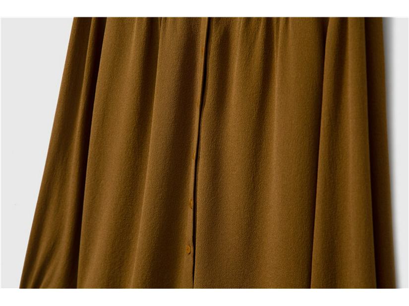 2024 Spring Heavyweight 23 Momme Long-Sleeved Round Neck Top - 100% Mulberry Silk Crepe