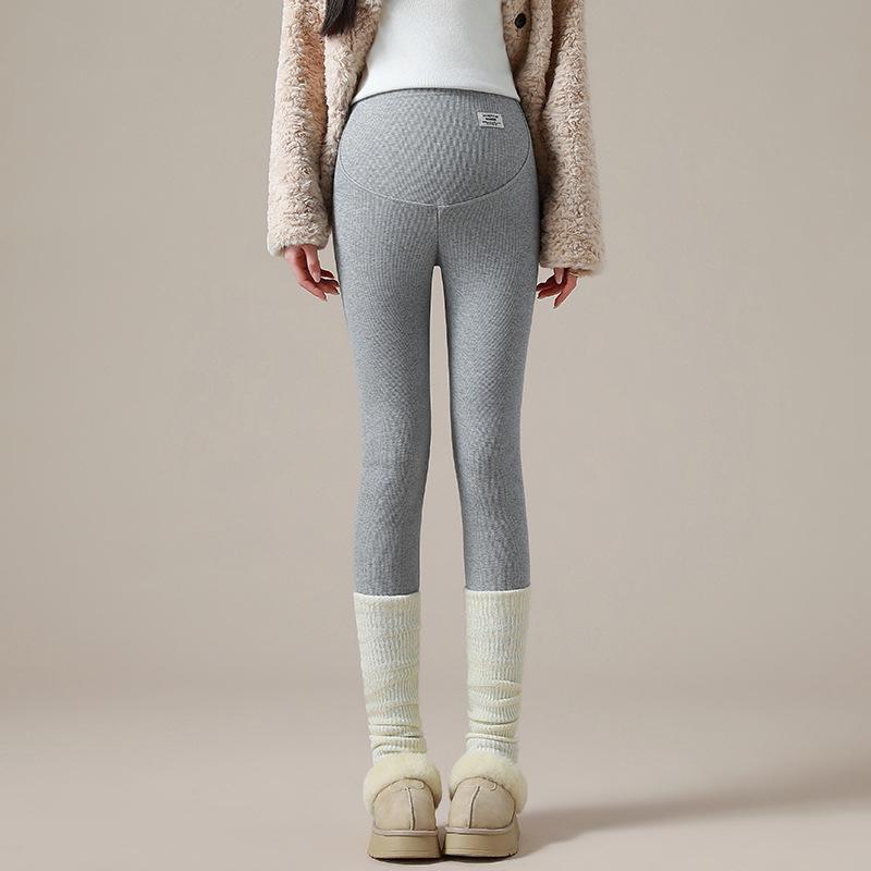 

Maternity Warm Cotton Pants - Spring/Autumn Style, Plus Velvet, Thickened with Lambswool Base Layer for Short Women S [Suitable for 80-90 lbs]