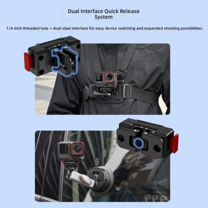 Magnetic Quick Detach Base For Sports Camera 360 Horizontal Rotation Mount Adapter Aluminum Alloy Compactly