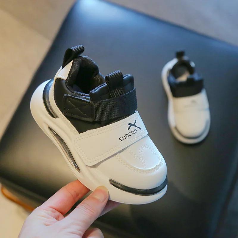 Zapatillas Kid Shoe Leather Kid Sneakers 2025 Autumn Girl Casual Shoes Boy Anti Slip Running Shoes Lightweight Skate Shoes Tenis