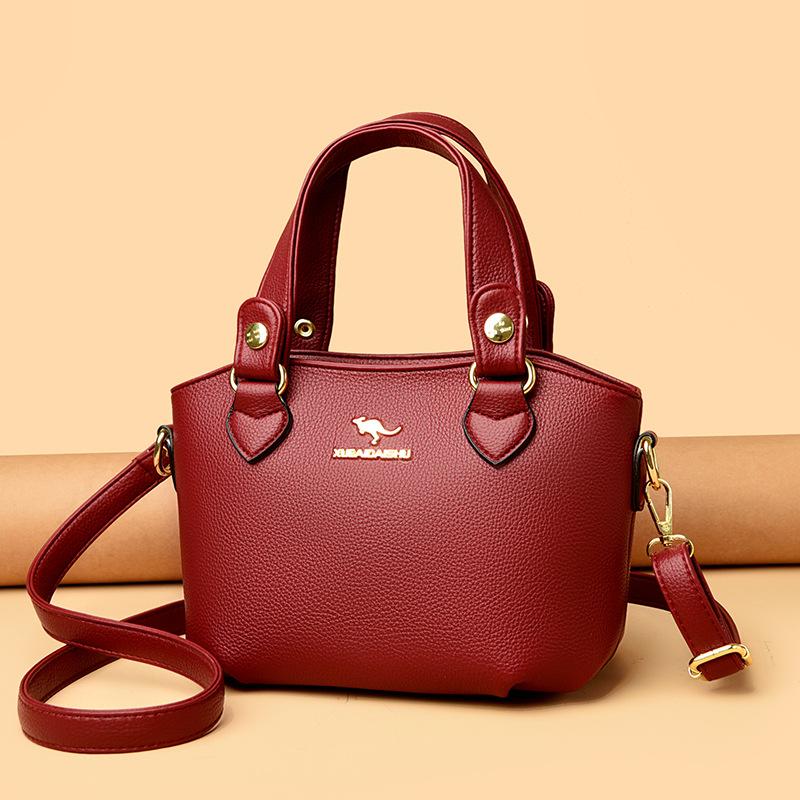 

Новая женская сумка с узором личи, модная простая наплечная сумка-мессенджер для мамы, большая вместимость красный